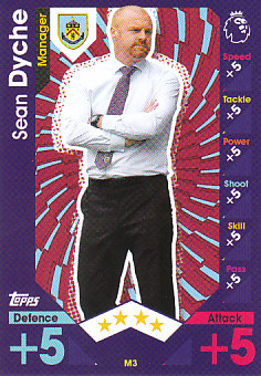 Sean Dyche Burnley 2016/17 Topps Match Attax Extra Manager #M3